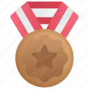 bronze, medal, achievement, badge
