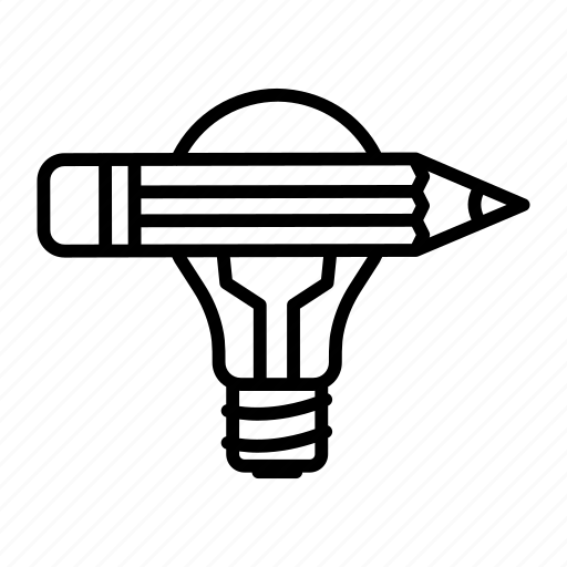 Idea, bulb, creative, creativity, pencil icon - Download on Iconfinder