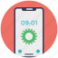 mobile application, mobile clock interface, mobile time setting, mobile ui, screen timeout 