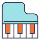 grand, piano, music, musical, instrument, play, note
