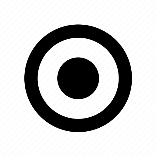 Bullseye, button, circles, dot, media, record, round icon - Download on Iconfinder