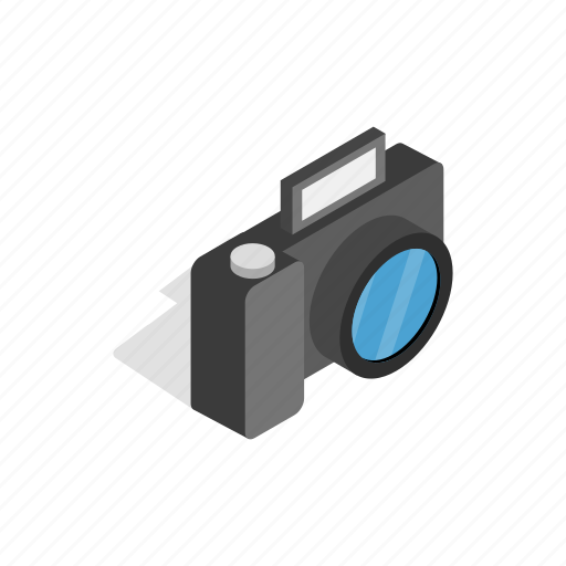 Camera, digital, equipment, isometric, lens, photography, technology icon - Download on Iconfinder