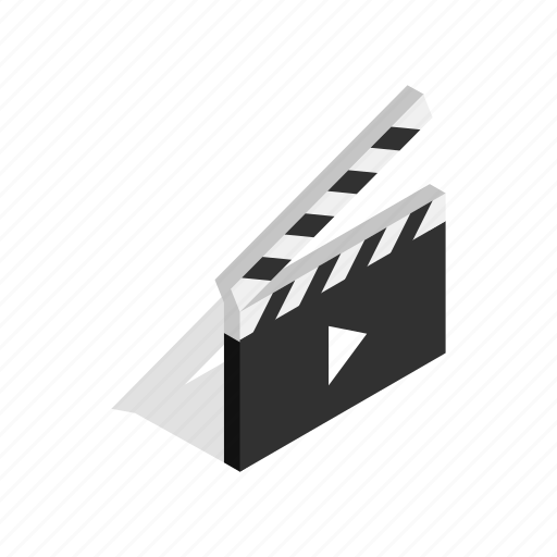 Cinema, cinematography, clapboard, film, isometric, movie, video icon - Download on Iconfinder