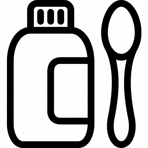 Syup, medicine, spoon, medication, pharmacy, bottle, cough icon - Download on Iconfinder
