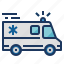 ambulance, car, transport, van 