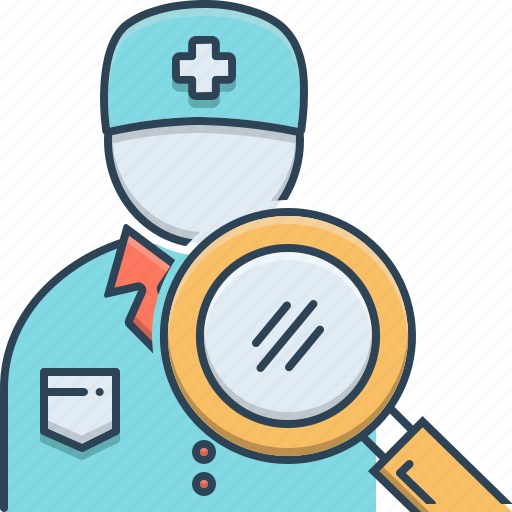 Doctor, doctor search, magnifying, paramedic, professional, search icon - Download on Iconfinder