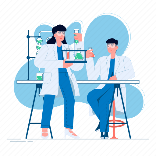 Doctor, lab, labratory, medicine, medical research illustration - Download on Iconfinder