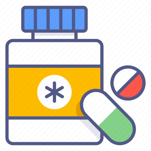 Pills bottle, pills, tablets, capsule, medication, medicine, drugs icon - Download on Iconfinder