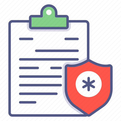 Insurance, shield, protection, security, data, document, secure icon - Download on Iconfinder