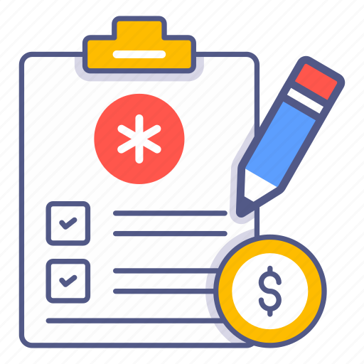 Medical record, medical expanse, medical payment, medical donation, medical document, clipboard, checklist icon - Download on Iconfinder