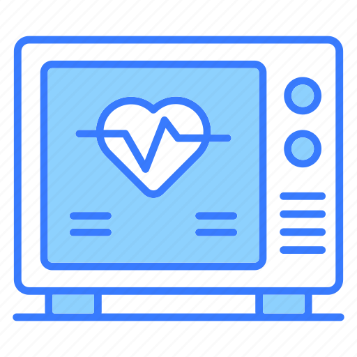 Electrocardiogram, heartbeat screen, ecg monitor, ecg machine, ekg, cardiogram icon - Download on Iconfinder