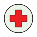 red, cross, medical, health, help
