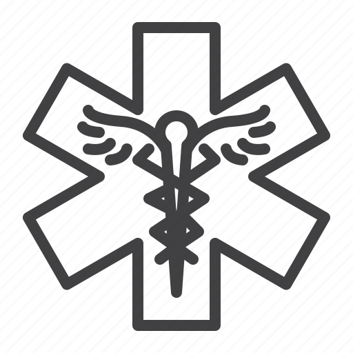 Caduceus, medical, star, pharmacy icon - Download on Iconfinder