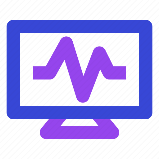 Electrocardiogram, monitor, medical, display, screen, computer, ecg monitor icon - Download on Iconfinder