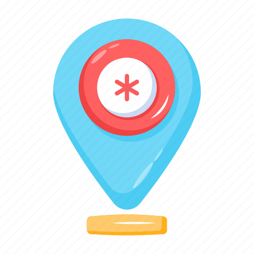 Tags 5 hospital location, hospital navigation, clinic location, hospital pin, doctor location icon - Download on Iconfinder