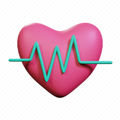 Heart, rate, love 3D illustration - Download on Iconfinder