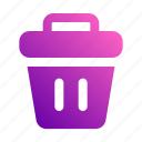 trash, can, garbage, basket, bin