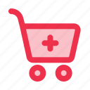 medical, cart, shopping, drugstore, trolley