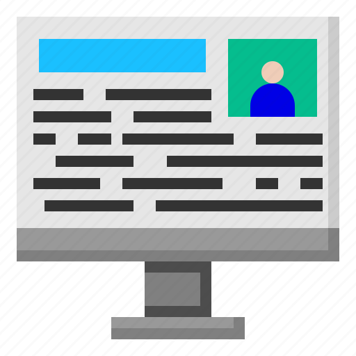 Computer, document, medical, profile icon - Download on Iconfinder
