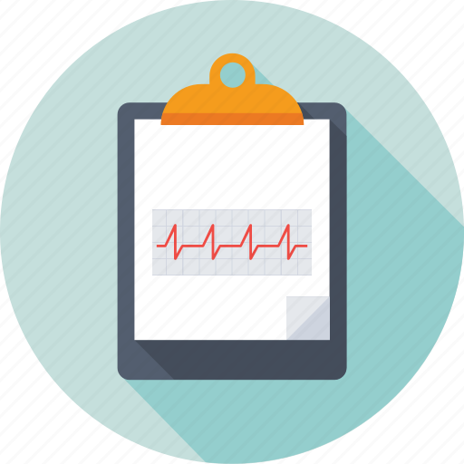 Clipboard, ecg report, electrocardiogram, medical report, prescription icon - Download on Iconfinder