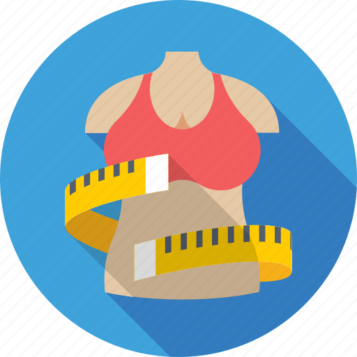 Fitness, measuring tape, waist, waistline, weight loss icon - Download on Iconfinder