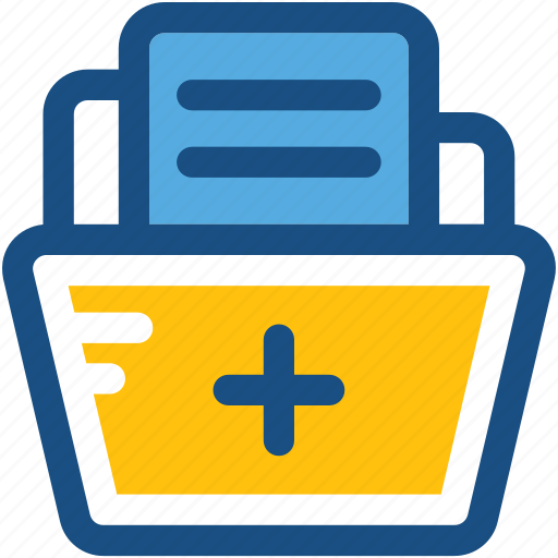 Documents, files, folder, hospital record, medical folder icon - Download on Iconfinder