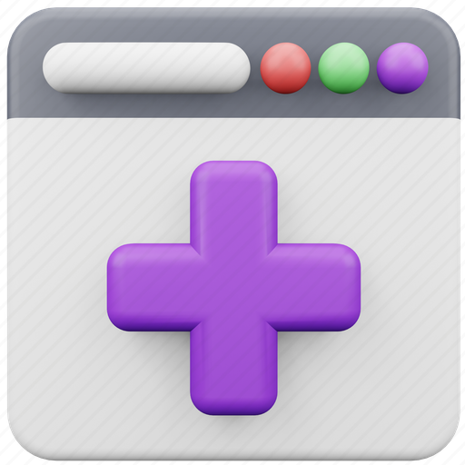Online, medical, healthcare, website, hospital, service, browser 3D illustration - Download on Iconfinder