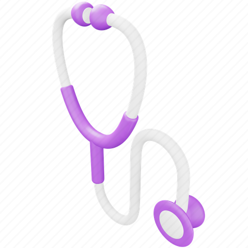 Stethoscope, medical, healthcare, doctor, phonendoscope, tool 3D illustration - Download on Iconfinder