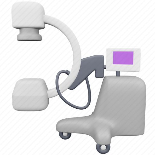 Machine, medical, healthcare, x-ray, fluorography, radiology, device 3D illustration - Download on Iconfinder