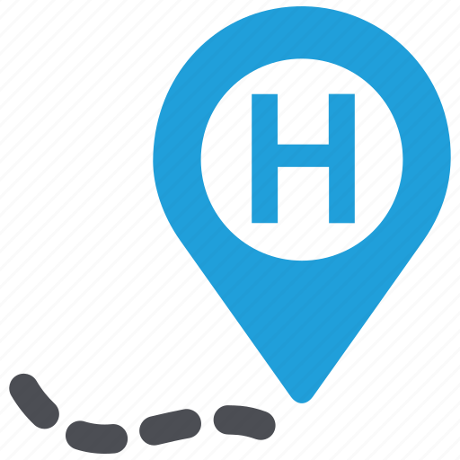 Health clinic, healthcare, hospital, hospital direction, location, map, pin icon - Download on Iconfinder