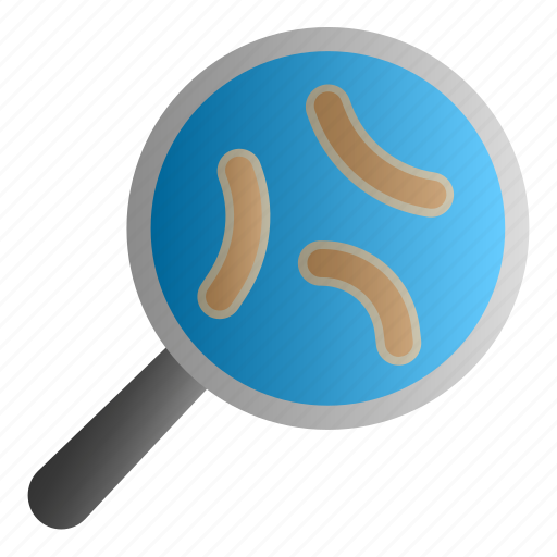 Bacteria, magnifier, medical, virus icon - Download on Iconfinder