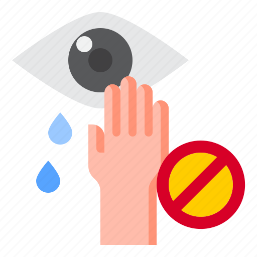 Coronavirus, covid19, eye, hand, touch icon - Download on Iconfinder