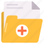 folder, document, medical, report 