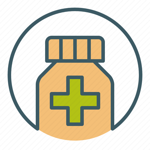 Bottle, circle, cure, drugs, health, pharmacy, pills icon - Download on Iconfinder