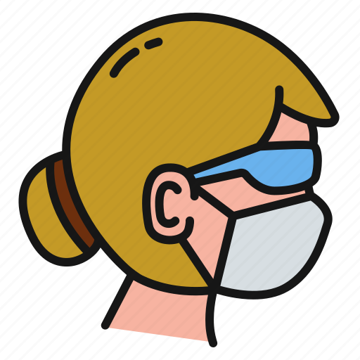 Medicine, girl, mask, glasses icon - Download on Iconfinder