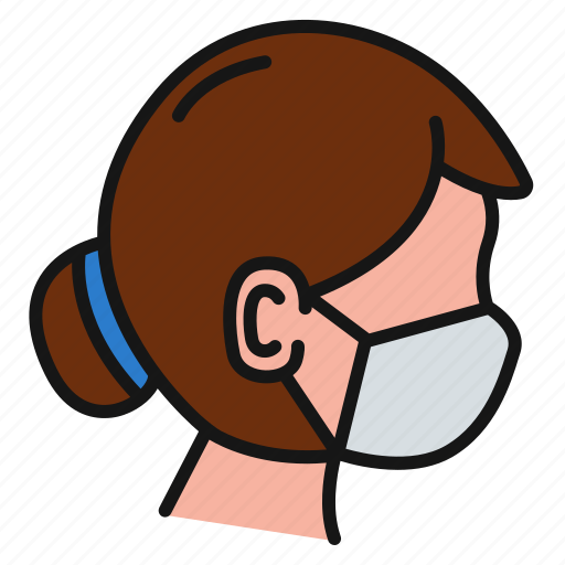 Girl, mask, protect, protection icon - Download on Iconfinder