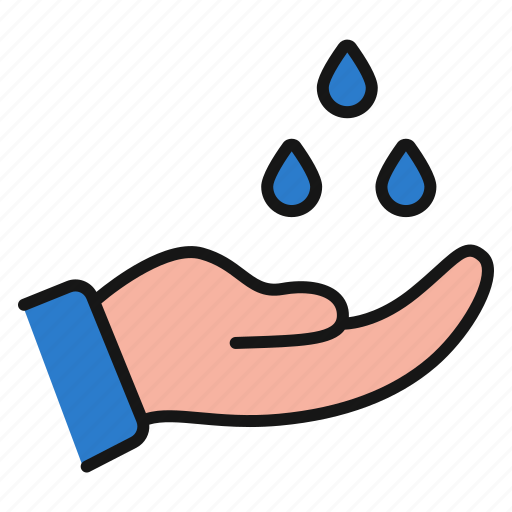 Hand, drop, water, gesture icon - Download on Iconfinder
