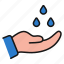 hand, drop, water, gesture 