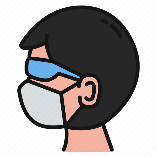 Male, mask, glasses, profile icon - Download on Iconfinder