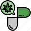capsule, cannabis, drugs, healthcare, medical, botanical 