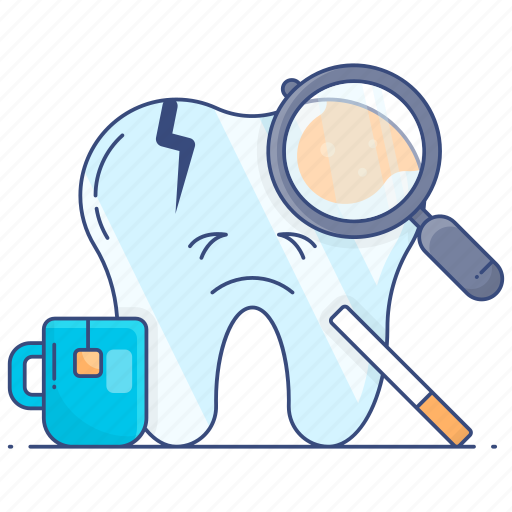 Bad, habits, unhealthy lifestyle, bad habits, tooth inspection, bad tooth, smoking icon - Download on Iconfinder