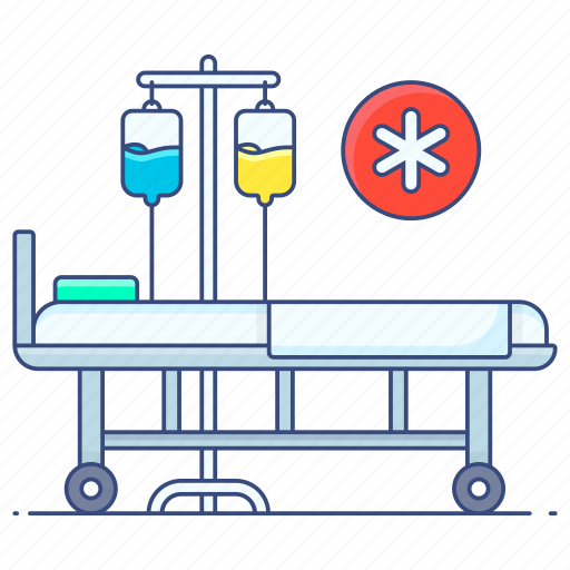 Hospital, bed, stretcher, medical stretcher, hospital bed, patient barrow, gurney icon - Download on Iconfinder