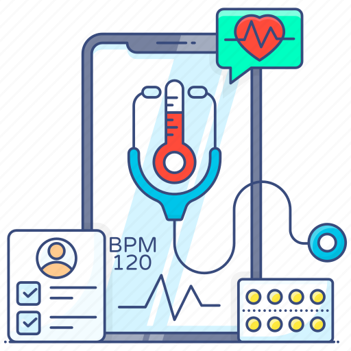 Online, diagnosis, online consultation, emergency services, online healthcare, medical services, medical report icon - Download on Iconfinder