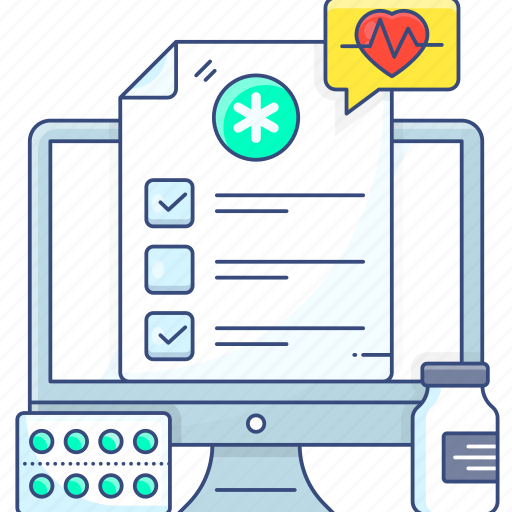 Online, healthcare, online consultation, emergency services, online healthcare, medical services, medical report icon - Download on Iconfinder