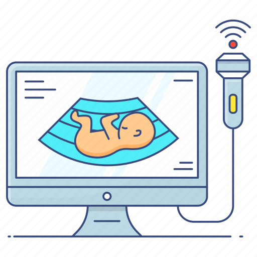 Ultrasound, monitor, sonography, fetus monitor, ultrasound machine icon - Download on Iconfinder