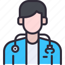 avatar, doctor, man, profession, stethoscope