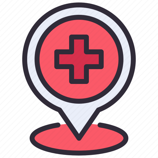 Healthcare, hospital, location, map, pin icon - Download on Iconfinder
