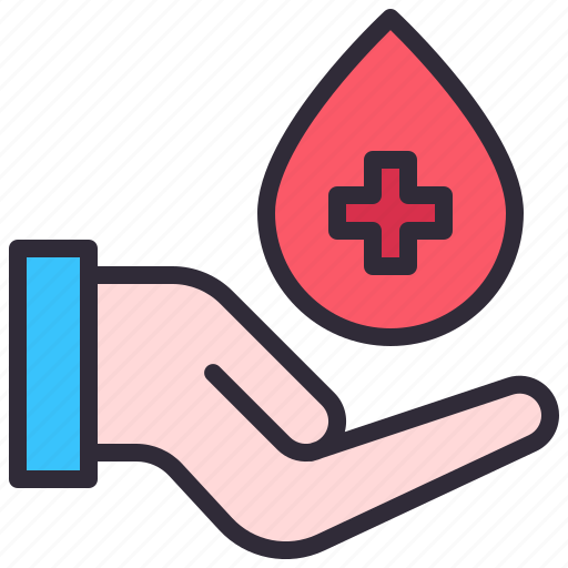 Blood, donation, hand, healthcare, save icon - Download on Iconfinder