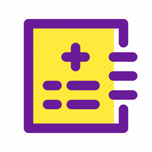 Document, documentation, medical, medical icon, notebook icon - Download on Iconfinder