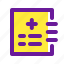 document, documentation, medical, medical icon, notebook 